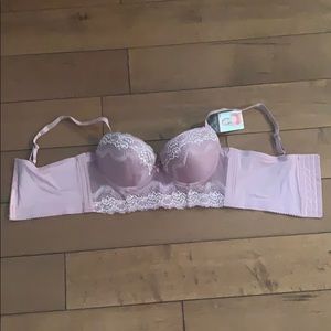 Pink longline bra
